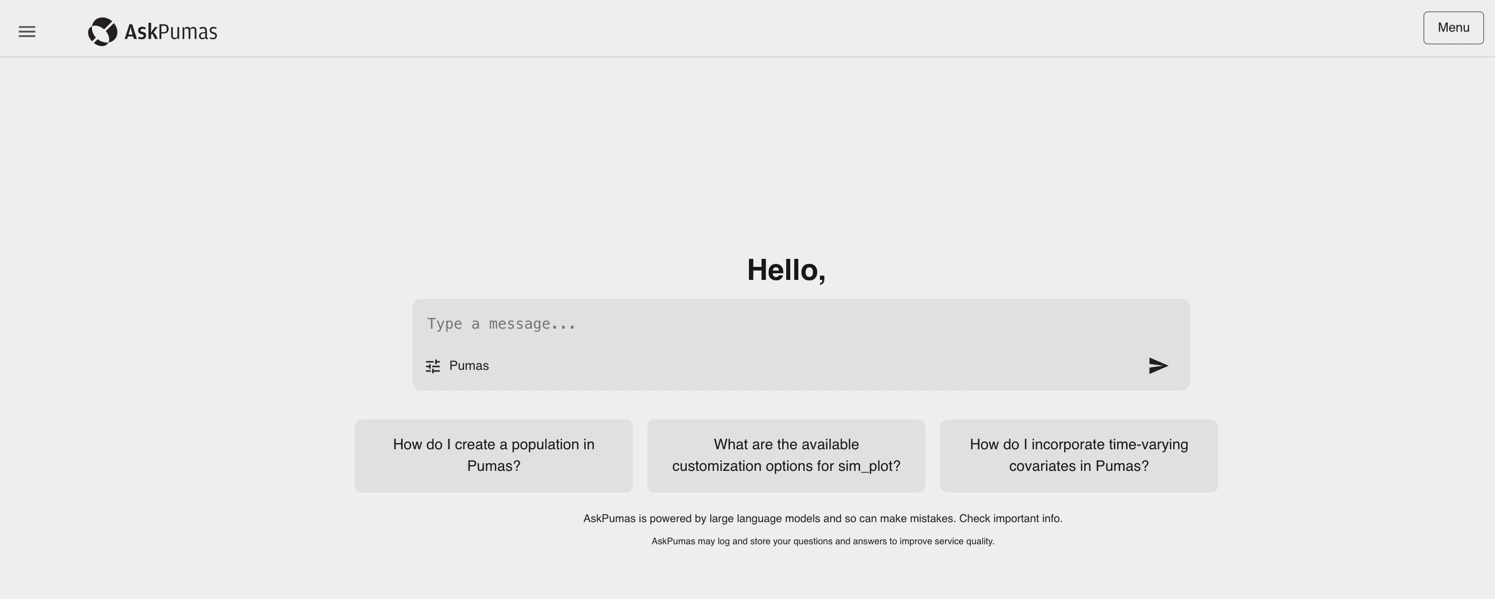 AskPumas Homepage Screenshot